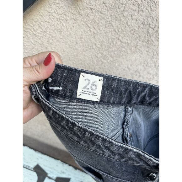 We The Free Bailey Black Denim Frayed Hem Skirt - Size 26 - Picture 8 of 10